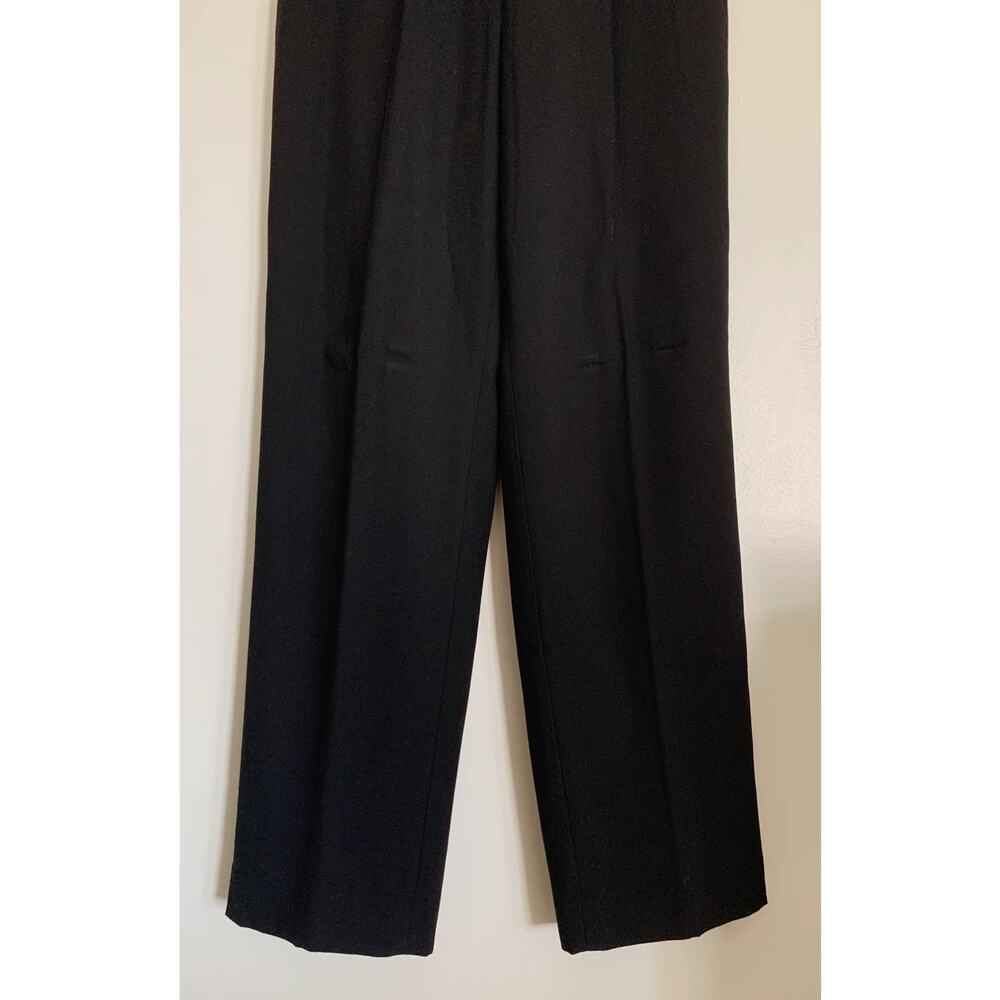 Black Vintage Tahari High Waisted Viscose Trousers 6 - Picture 3 of 6